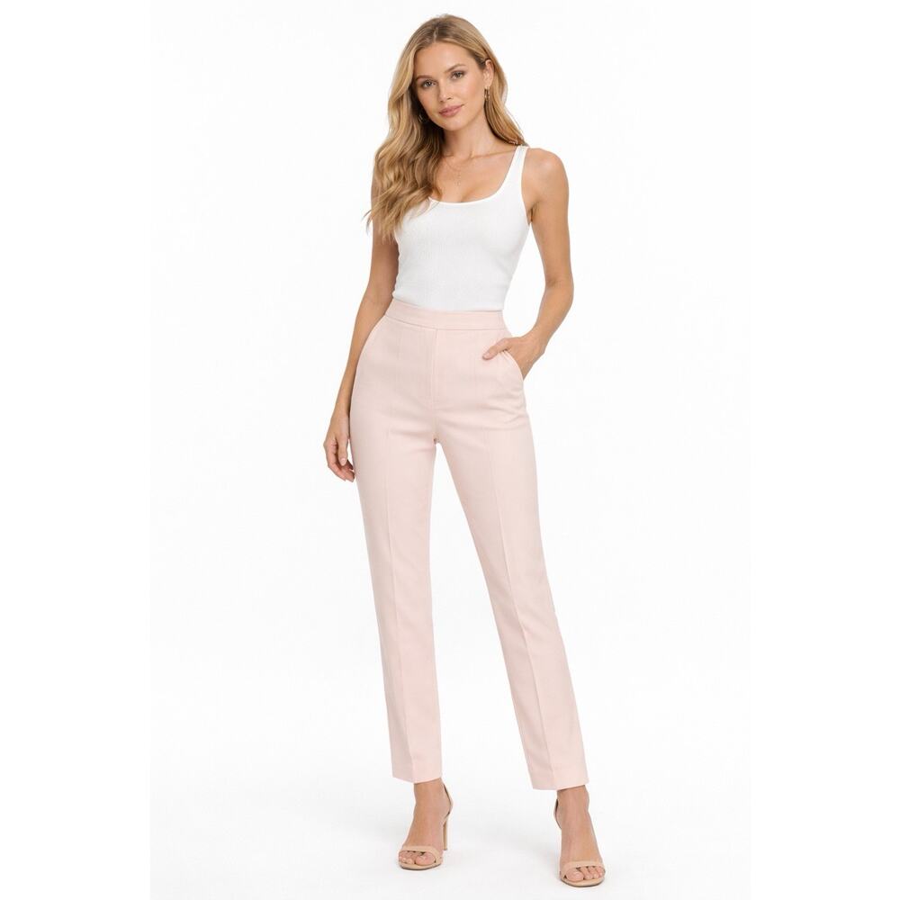 Max Mara Trousers Women’s Pale Pink Straight Fitted Ankle Size US 6